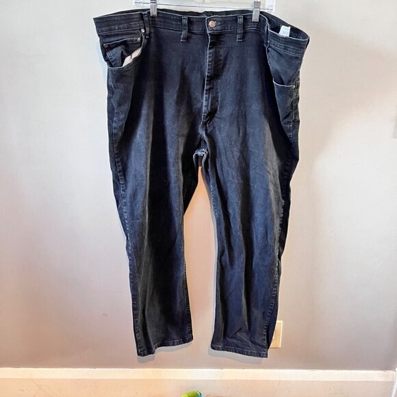 Men's Black Wrangler Comfort Flex Waistband Jeans-‎ Size 48 x 30 - Picture 1 of 3